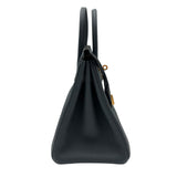 エルメス HERMES バーキン25 □Q刻 ブルーオラージュ ゴールド金具 トゴ レディース ハンドバッグ
