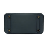 エルメス HERMES バーキン25 □Q刻 ブルーオラージュ ゴールド金具 トゴ レディース ハンドバッグ