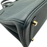 エルメス HERMES バーキン25 □Q刻 ブルーオラージュ ゴールド金具 トゴ レディース ハンドバッグ