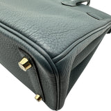 エルメス HERMES バーキン25 □Q刻 ブルーオラージュ ゴールド金具 トゴ レディース ハンドバッグ