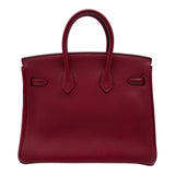 エルメス HERMES バーキン25 X刻 ルージュグレナ シルバー金具 トゴ レディース ハンドバッグ