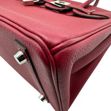 エルメス HERMES バーキン25 X刻 ルージュグレナ シルバー金具 トゴ レディース ハンドバッグ