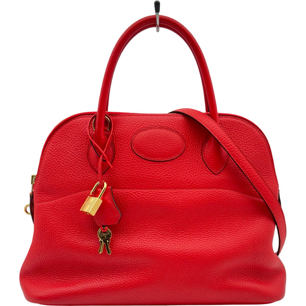 エルメス HERMES ボリード31 D刻印 ルージュクー ゴールド金具