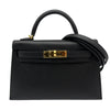 エルメス HERMES ミニケリー2 Z刻 ブラック ゴールド金具 エプソン レディース ショルダーバッグ