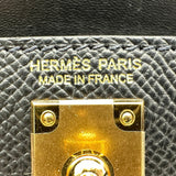 エルメス HERMES ミニケリー2 Z刻 ブラック ゴールド金具 エプソン レディース ショルダーバッグ
