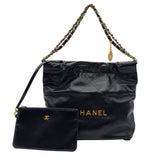 シャネル CHANEL CHANEL22 スモールバッグ AS3260 ブラック ゴールド金具 シャイニーカーフ レディース ショルダーバッグ