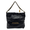 シャネル CHANEL CHANEL22 スモールバッグ AS3260 ブラック ゴールド金具 シャイニーカーフ レディース ショルダーバッグ