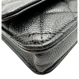 シャネル CHANEL マトラッセ チェーンウォレット AP0250 ブラック ゴールド金具 キャビアスキン レディース ショルダーバッグ