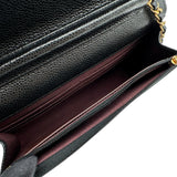 シャネル CHANEL マトラッセ チェーンウォレット AP0250 ブラック ゴールド金具 キャビアスキン レディース ショルダーバッグ