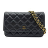 シャネル CHANEL マトラッセ チェーンウォレット AP0250 ブラック ゴールド金具 キャビアスキン レディース ショルダーバッグ