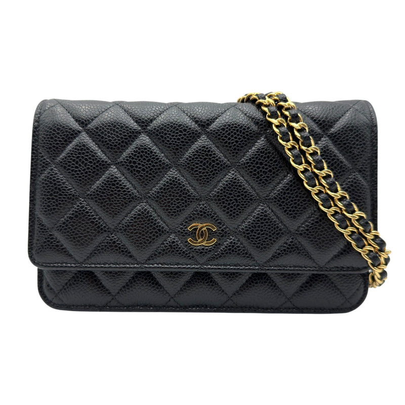 シャネル CHANEL マトラッセ チェーンウォレット AP0250 ブラック
