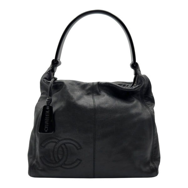 シャネル CHANEL ココマーク ハンドバッグ 5番台 ブラック/ラッカー