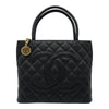 シャネル CHANEL 復刻トート A01804 8番台 ブラック ゴールド金具 キャビアスキン レディース トートバッグ