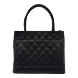 シャネル CHANEL 復刻トート A01804 8番台 ブラック ゴールド金具 キャビアスキン レディース トートバッグ