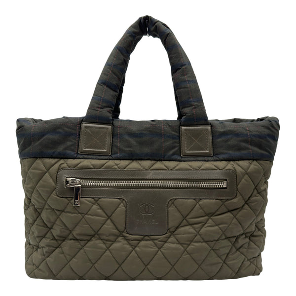 Chanel トートバッグ シャネル CHANEL コココクーン トートMM A48611 18番台 カーキ