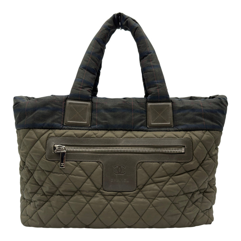 シャネル CHANEL コココクーン トートMM A48611 18番台 カーキ