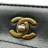 シャネル CHANEL ターンロックトートバッグ 7番台 ブラック ゴールド金具 カーフ レディース ハンドバッグ