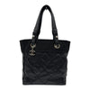シャネル CHANEL パリビアリッツトートPM A34208 12番台 ブラック コーティングキャンバス レディース トートバッグ