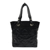 シャネル CHANEL パリビアリッツトートPM A34208 12番台 ブラック コーティングキャンバス レディース トートバッグ