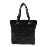 シャネル CHANEL パリビアリッツトートPM A34208 12番台 ブラック コーティングキャンバス レディース トートバッグ