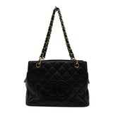 シャネル CHANEL PTTチェーンハンドバッグ A18004 9番台 ブラック ゴールド金具 キャビアスキン レディース ハンドバッグ