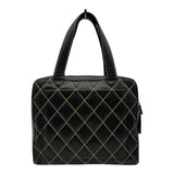 シャネル CHANEL ワイルドステッチ ハンドバッグ A14693 0番台 ブラック カーフスキン レディース ハンドバッグ