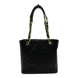 シャネル CHANEL PSTチェーントートバッグ A50994 15番台 ブラック ゴールド金具 キャビアスキン レディース トートバッグ
