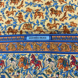エルメス HERMES カレ90 CHASSE EN INDE オレンジ シルク レディース スカーフ