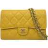 シャネル CHANEL マトラッセチェーンウォレット イエロー ゴールド金具 キャビア レディース ショルダーバッグ