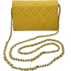 シャネル CHANEL マトラッセチェーンウォレット イエロー ゴールド金具 キャビア レディース ショルダーバッグ