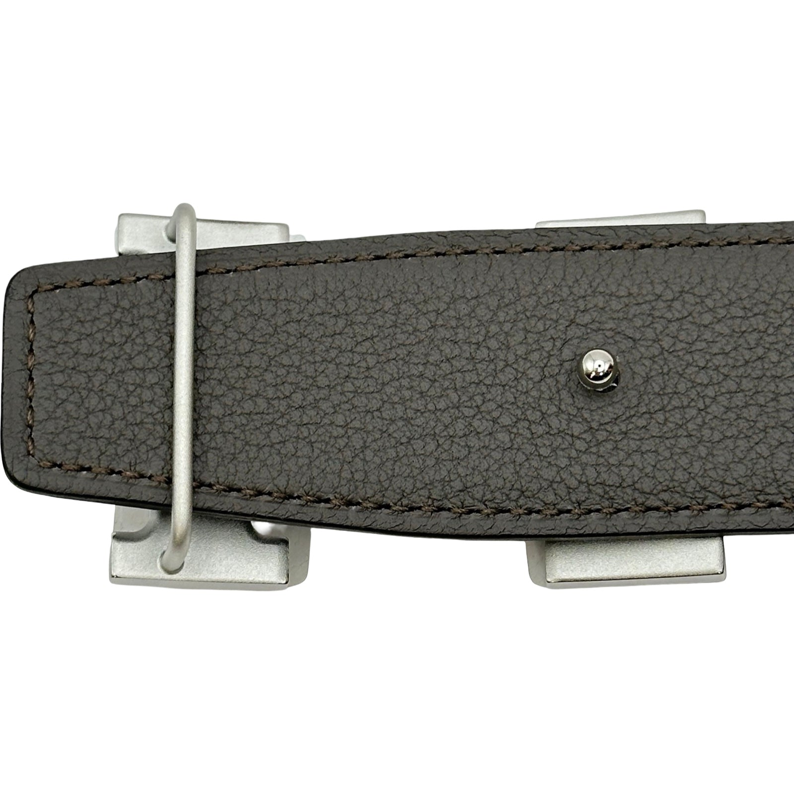 エルメス HERMES Hベルト K刻印 ブラック シルバー金具 スイフト/トゴ