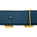 エルメス HERMES Hベルト C刻印 ブラック/ブルードプリュス ゴールド金具 トリヨン/ボックスカーフ レディース ベルト