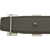 エルメス HERMES Hベルト W刻印 エタン/ブラック シルバー金具 トゴ/ボックスカーフ レディース ベルト