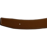 エルメス HERMES Hベルト ブラック/ゴールド シルバー金具 ボックスカーフ/トゴ レディース ベルト
