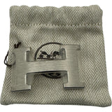エルメス HERMES Hベルト ブラック/ゴールド シルバー金具 ボックスカーフ/トゴ レディース ベルト