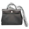 エルメス HERMES エールバッグジップPM K刻印 ブラウン/シルバー金具 トワル レディース ショルダーバッグ