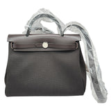 エルメス HERMES エールバッグジップPM K刻印 ブラウン/シルバー金具 トワル レディース ショルダーバッグ