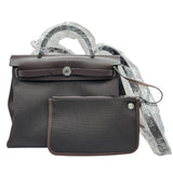 エルメス HERMES エールバッグジップPM K刻印 ブラウン/シルバー金具 トワル レディース ショルダーバッグ