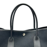 エルメス HERMES ガーデンパーティPM ブラック シルバー金具 トワル レディース トートバッグ
