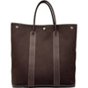 エルメス HERMES ガーデンファイルMM □H刻印 ダークブラウン シルバー金具 トワル ユニセックス トートバッグ