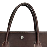 エルメス HERMES ガーデンファイルMM □H刻印 ダークブラウン シルバー金具 トワル ユニセックス トートバッグ