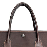 エルメス HERMES ガーデンファイルMM □H刻印 ダークブラウン シルバー金具 トワル ユニセックス トートバッグ
