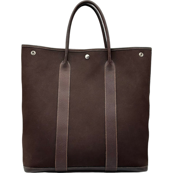 エルメス HERMES ガーデンファイルMM □H刻印 ダークブラウン シルバー