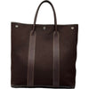 エルメス HERMES ガーデンファイルMM □H刻印 ダークブラウン シルバー金具 トワル ユニセックス トートバッグ