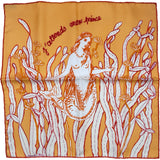エルメス HERMES カレ45 J‘ATTENDS MON PRINCE シルク レディース スカーフ