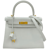 エルメス HERMES ケリー28 内縫い W刻印 ニューホワイト W刻印 レディース ショルダーバッグ