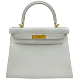 エルメス HERMES ケリー28 内縫い W刻印 ニューホワイト W刻印 レディース ショルダーバッグ