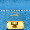 エルメス HERMES ケリーウォレット ロング ▢M刻印 ブルージーン ゴールド金具 エプソン レディース 長財布