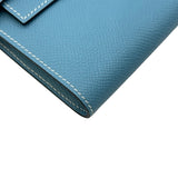 エルメス HERMES ケリーウォレット ロング ▢M刻印 ブルージーン ゴールド金具 エプソン レディース 長財布