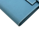 エルメス HERMES ケリーウォレット ロング ▢M刻印 ブルージーン ゴールド金具 エプソン レディース 長財布